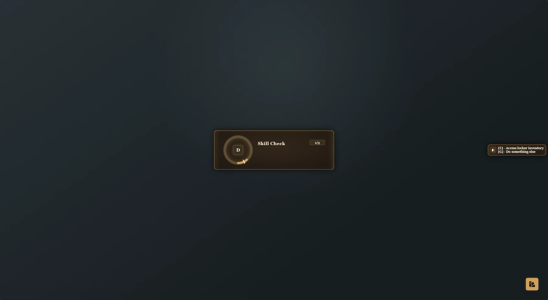 Heritage OX interface preview showing the themed skill-check treatment.